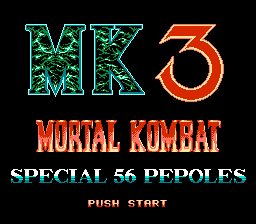 Mortal Kombat 3 - Special 56 Peoples Title Screen